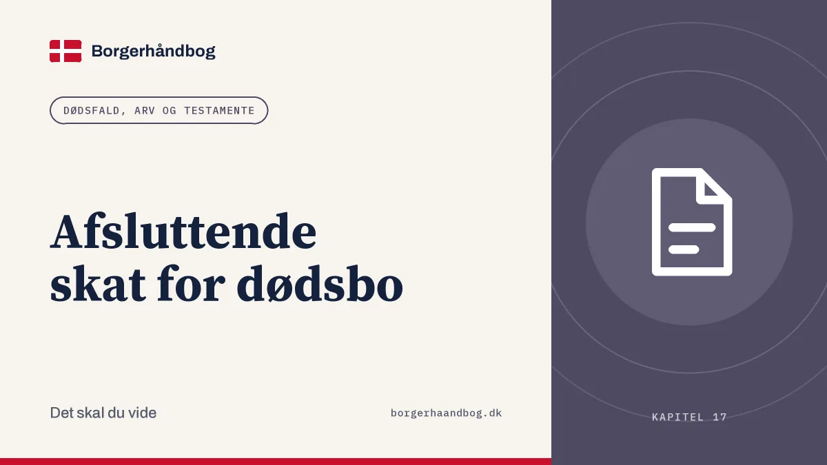 Afsluttende skat for dødsbo