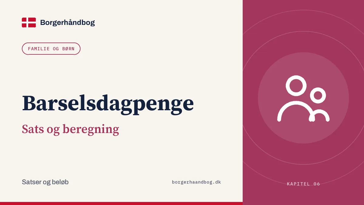 Barselsdagpenge: Sats og beregning