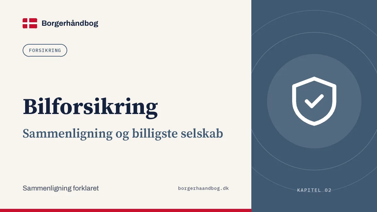 Bilforsikring: Sammenligning og billigste selskab