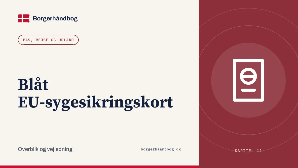 Blåt EU-sygesikringskort