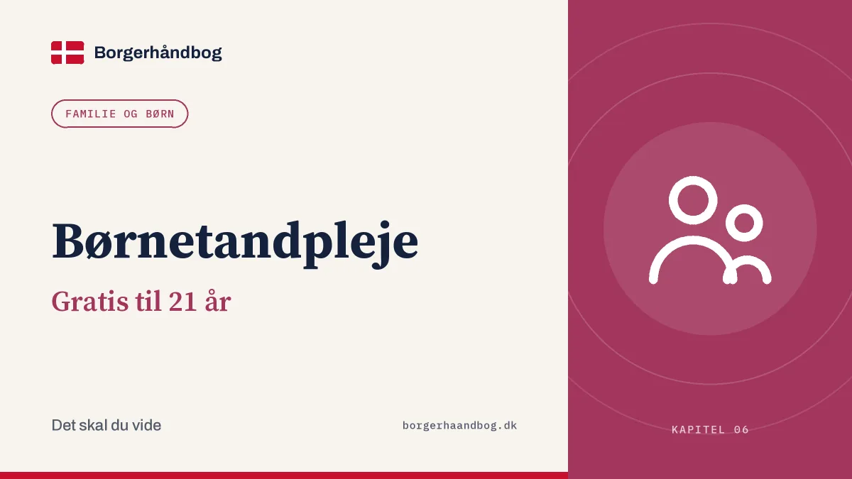 Børnetandpleje: Gratis til 21 år