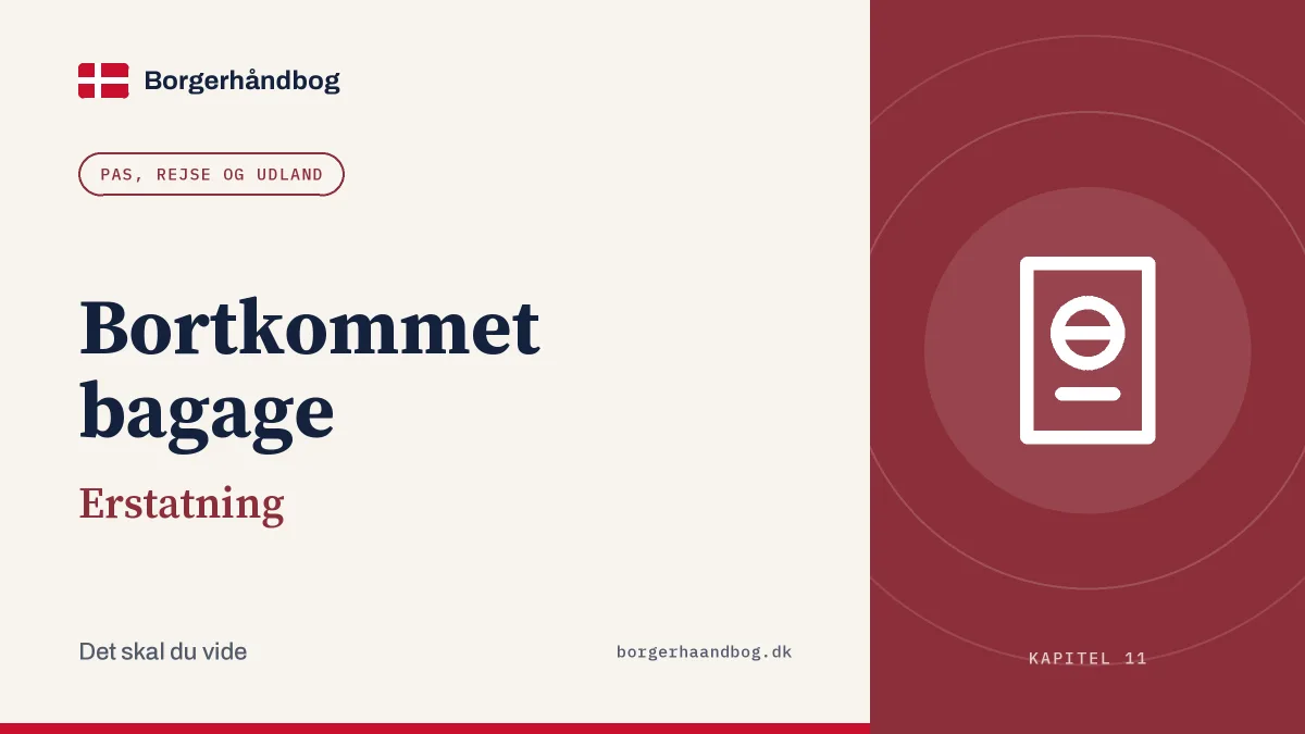 Bortkommet bagage: Erstatning