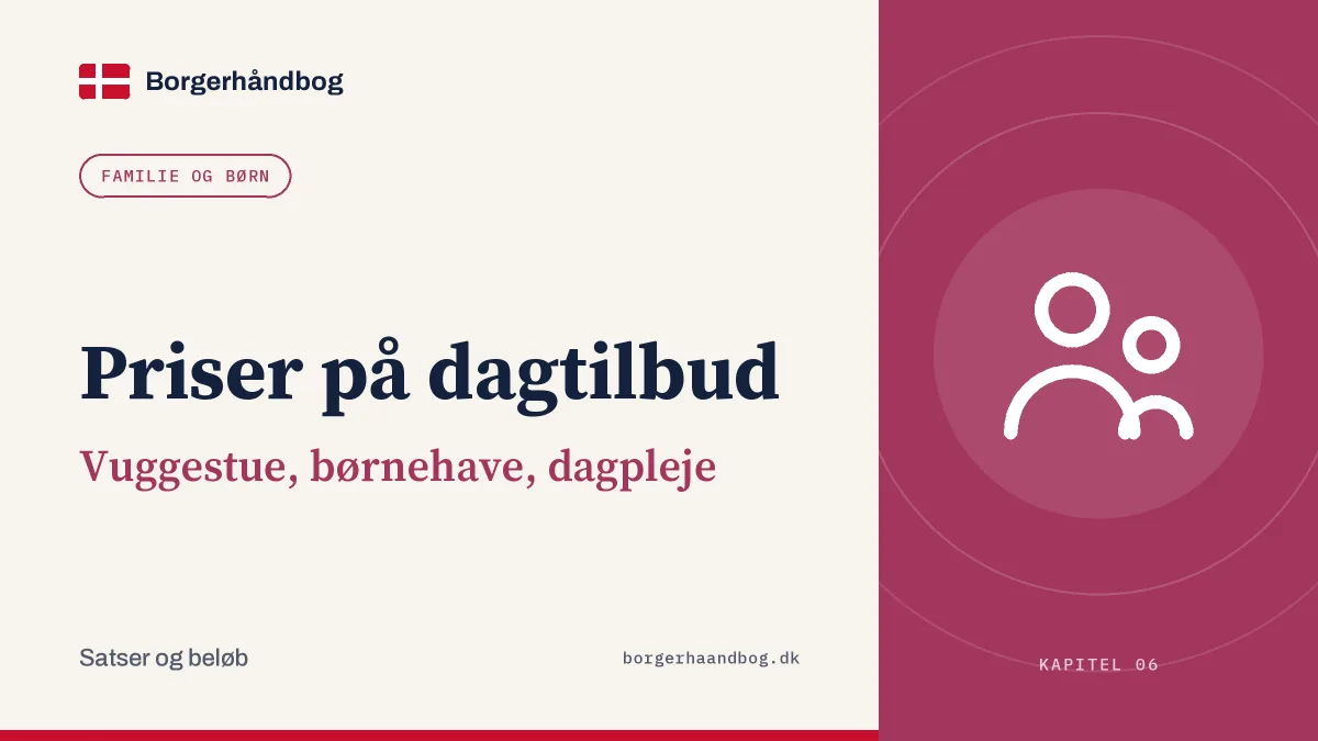 Priser på dagtilbud: Vuggestue, børnehave, dagpleje