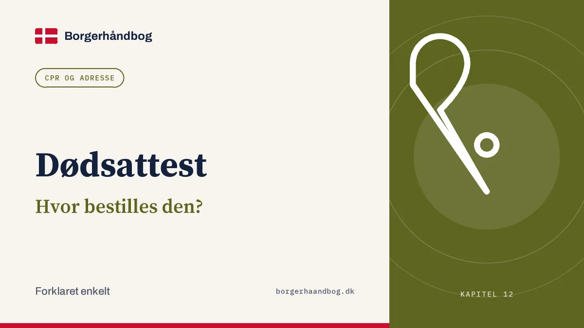 Dødsattest: Hvor bestilles den?