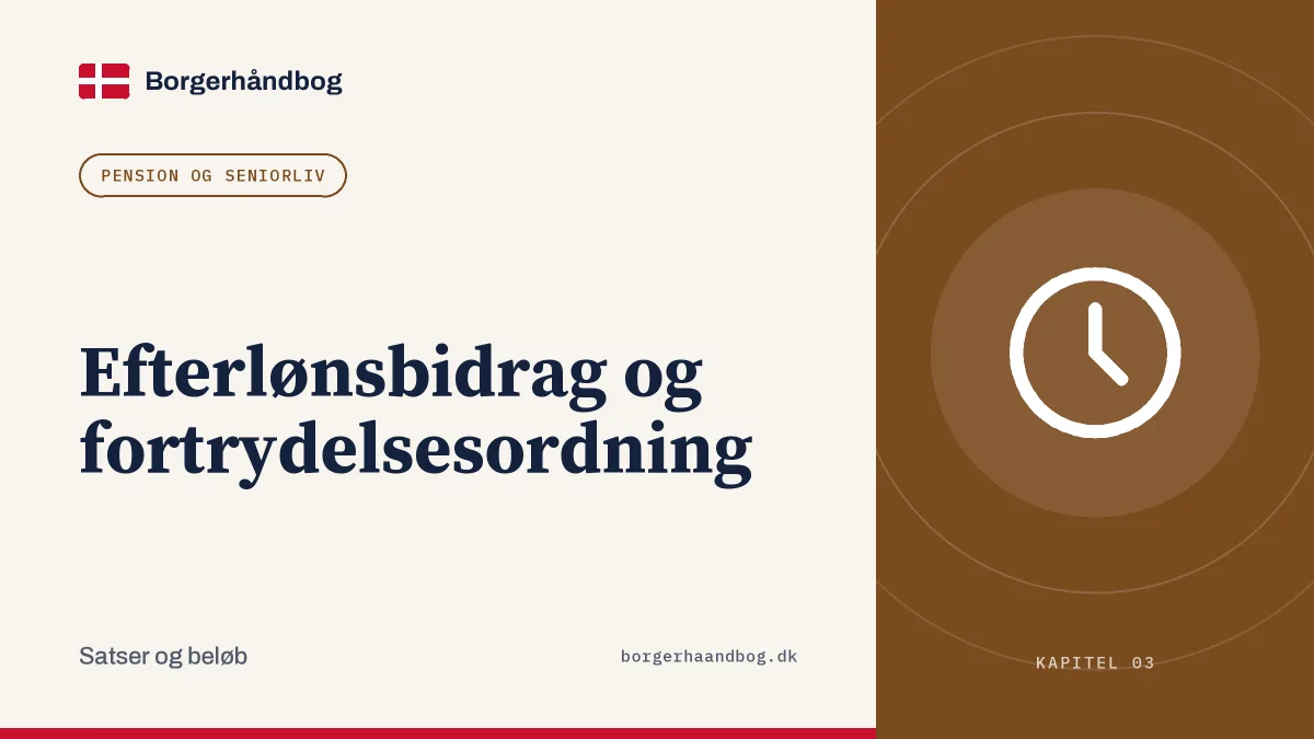 Efterlønsbidrag og fortrydelsesordning