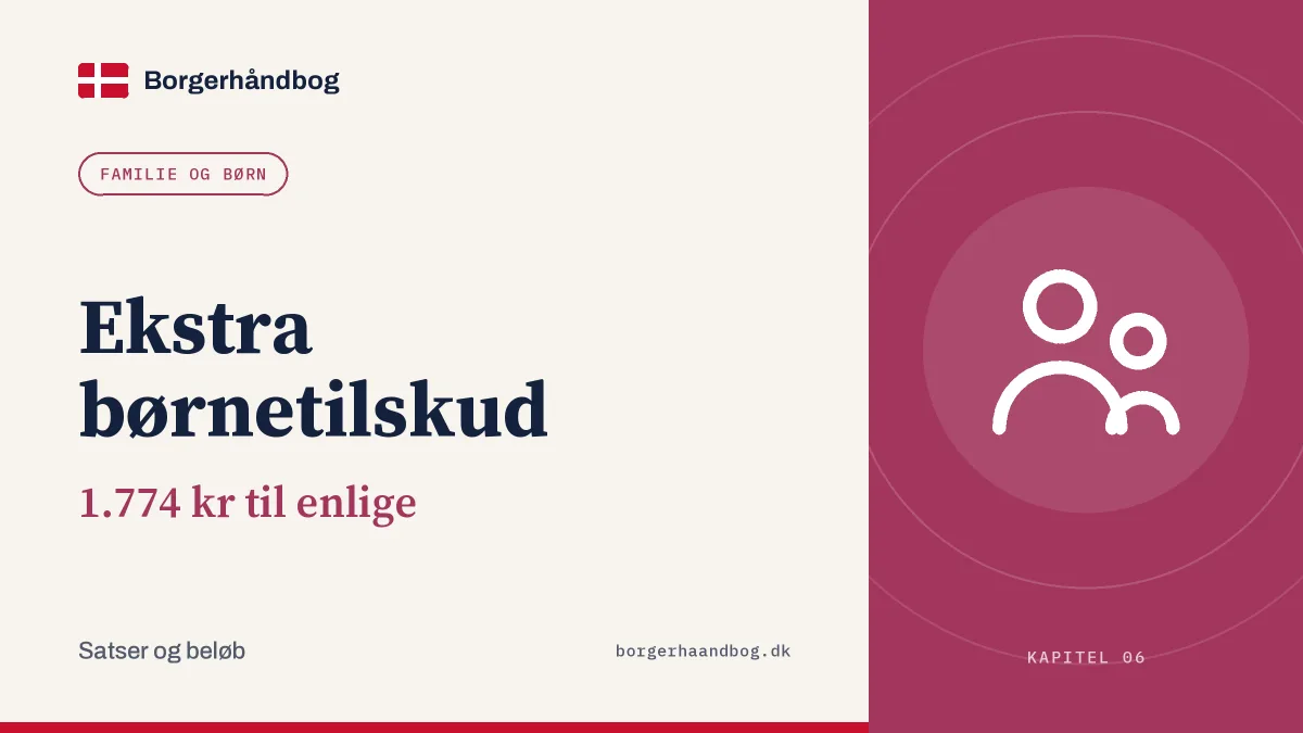 Ekstra børnetilskud: 1.774 kr til enlige