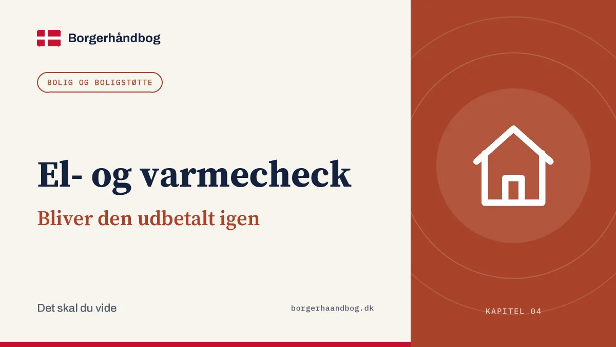 El- og varmecheck: Bliver den udbetalt igen