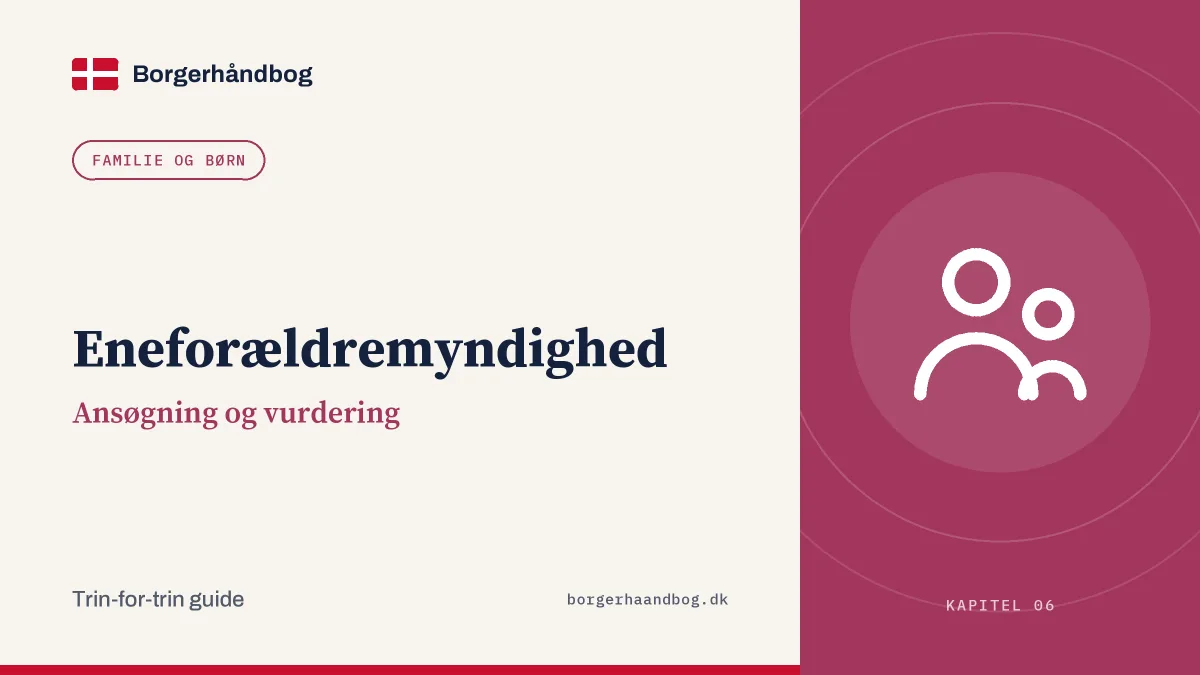 Eneforældremyndighed: Ansøgning og vurdering