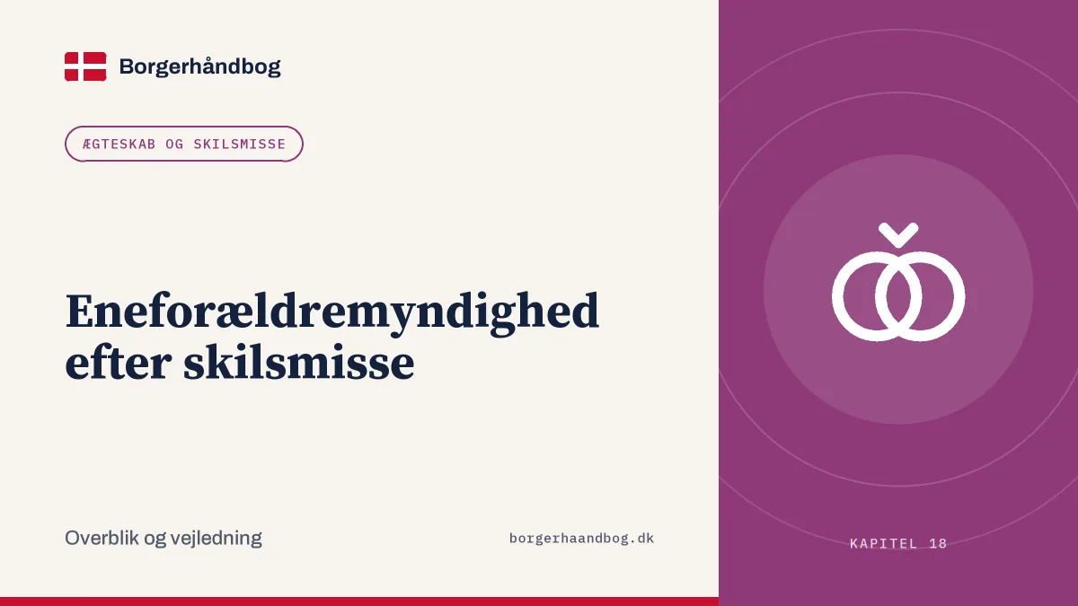 Eneforældremyndighed efter skilsmisse
