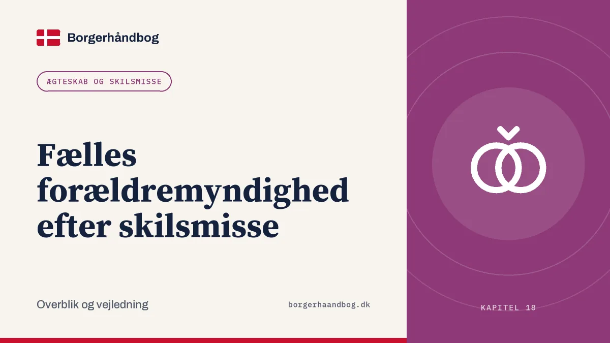 Fælles forældremyndighed efter skilsmisse