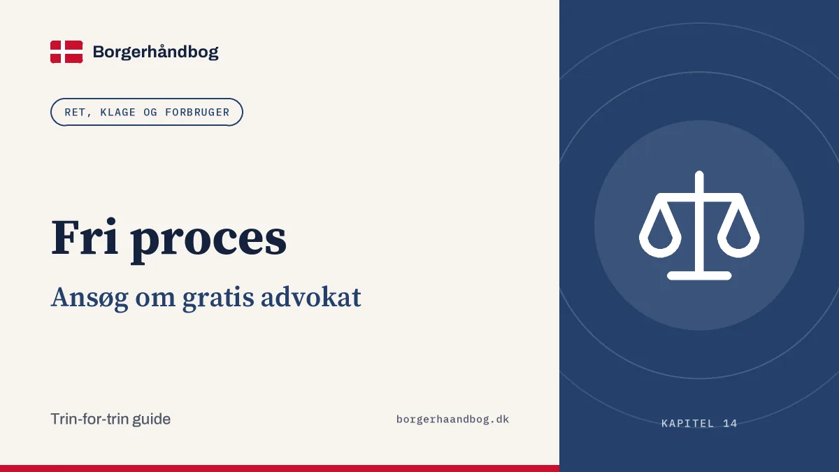 Fri proces: Ansøg om gratis advokat