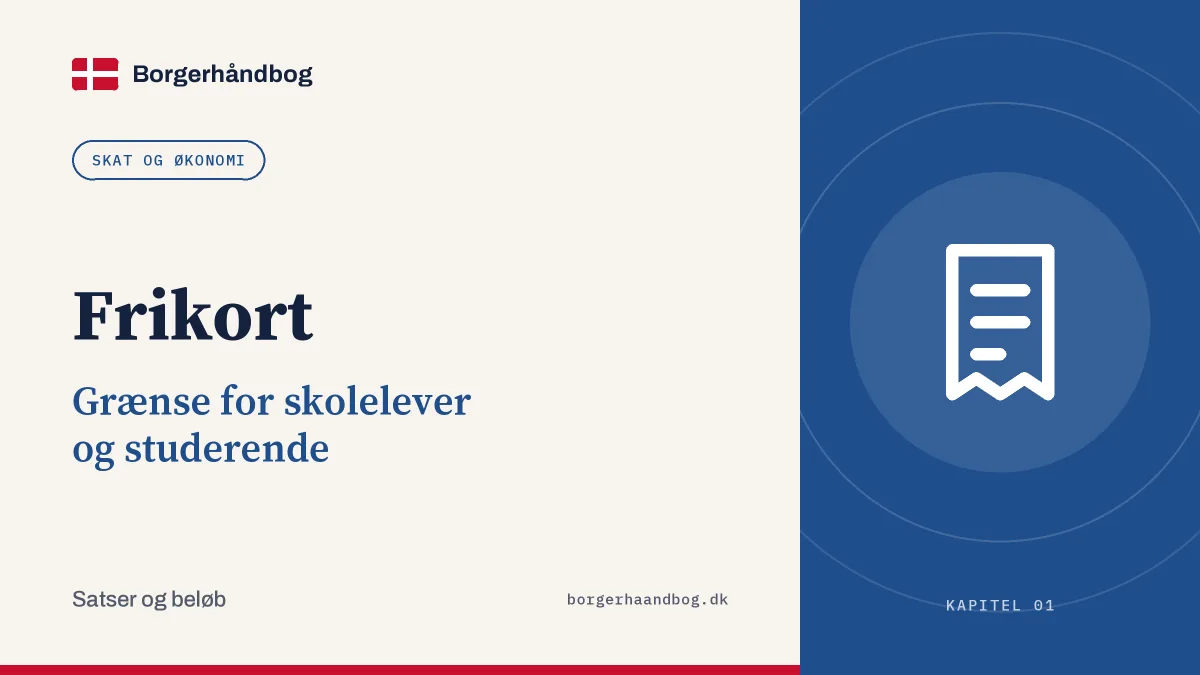 Frikort: Grænse for skolelever og studerende
