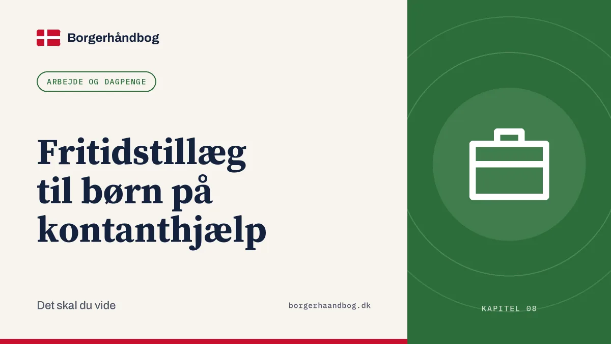Fritidstillæg til børn på kontanthjælp