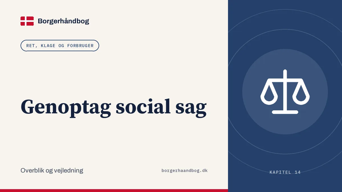 Genoptag social sag