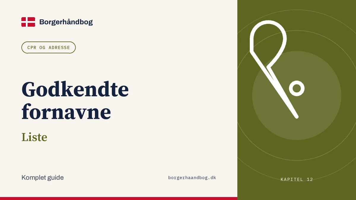 Godkendte fornavne: Liste