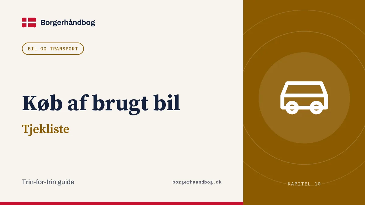 Køb af brugt bil: Tjekliste