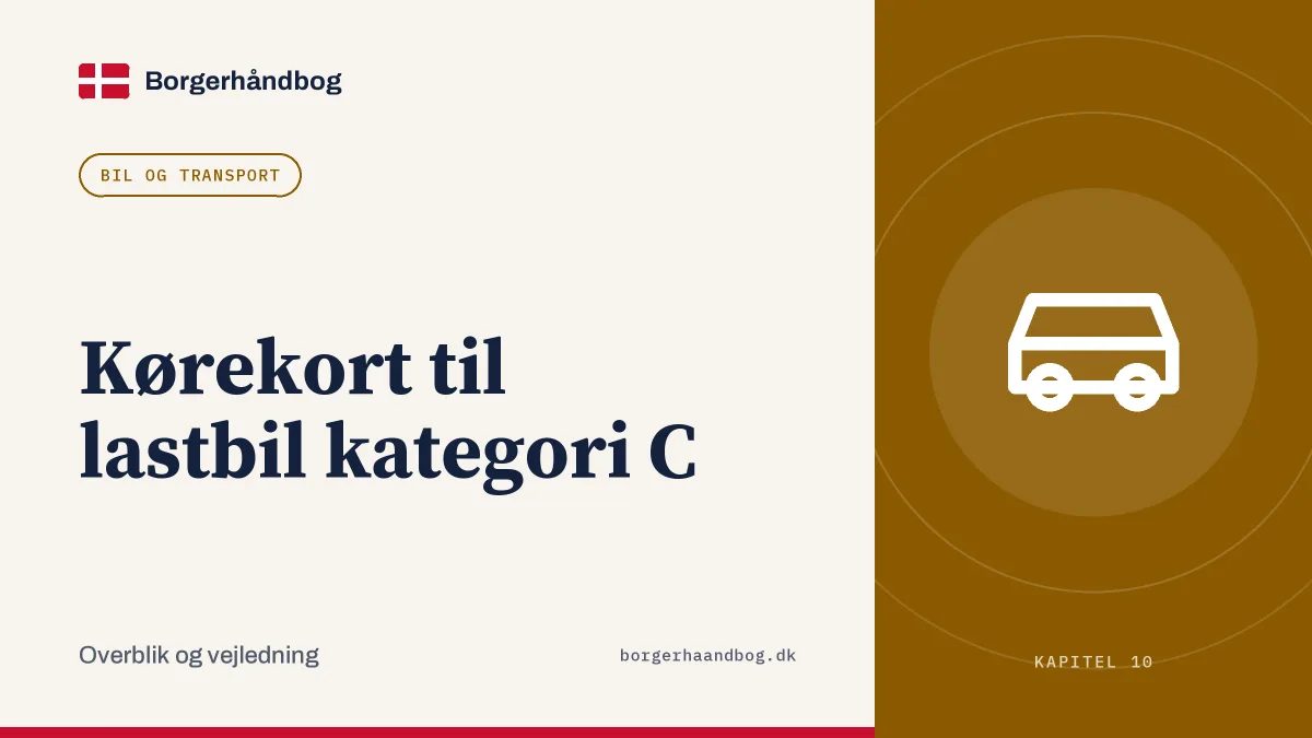 Kørekort til lastbil kategori C