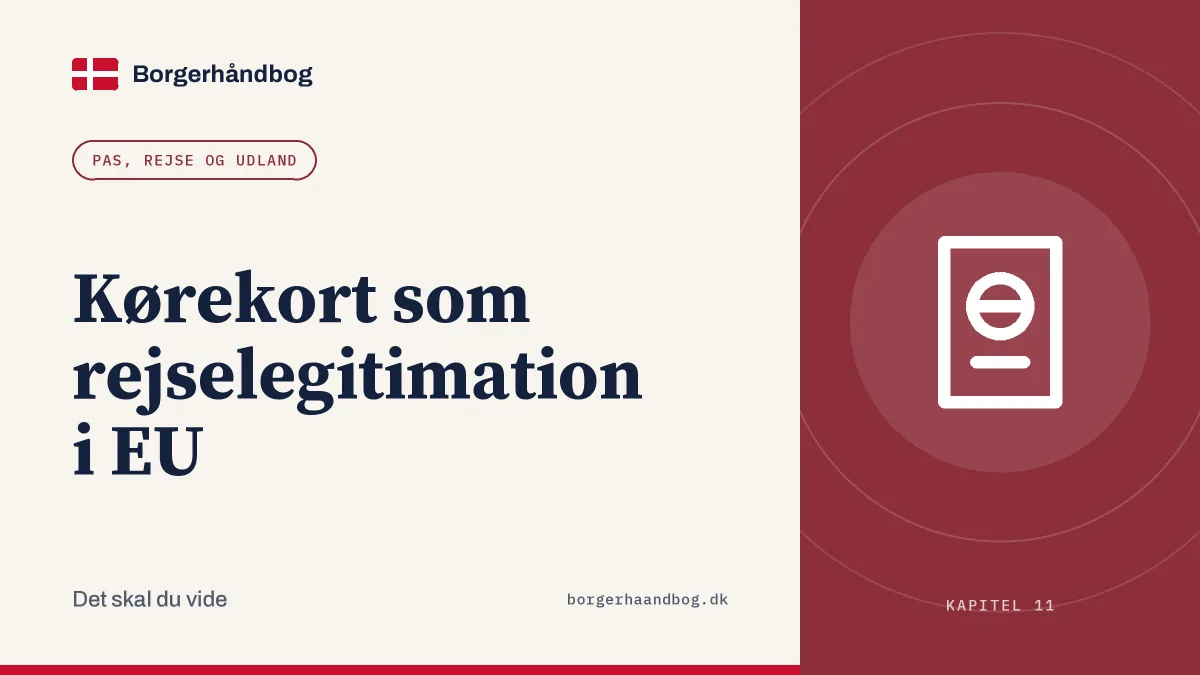 Kørekort som rejselegitimation i EU