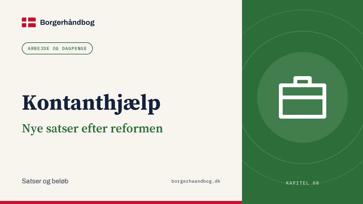 Kontanthjælp: Nye satser efter reformen