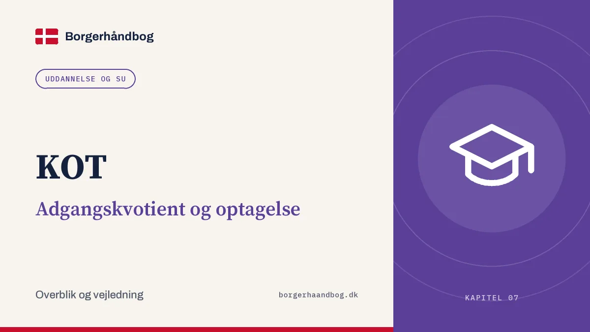 KOT: Adgangskvotient og optagelse