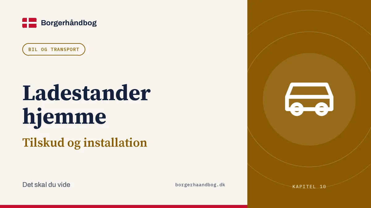 Ladestander hjemme: Tilskud og installation