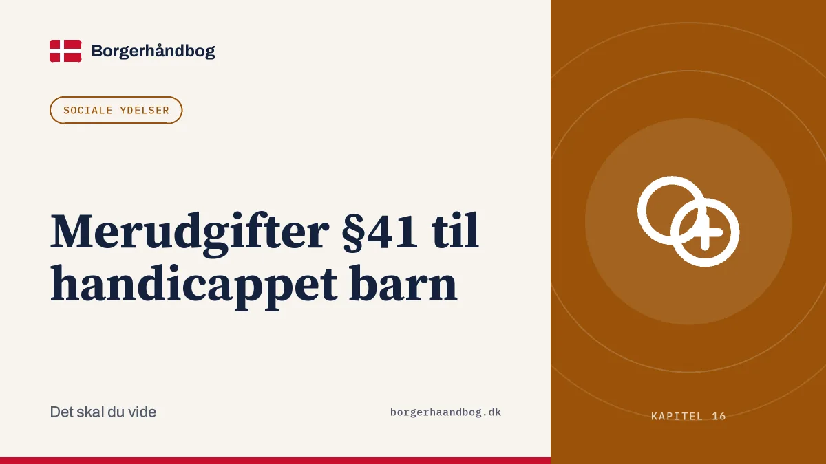 Merudgifter §41 til handicappet barn