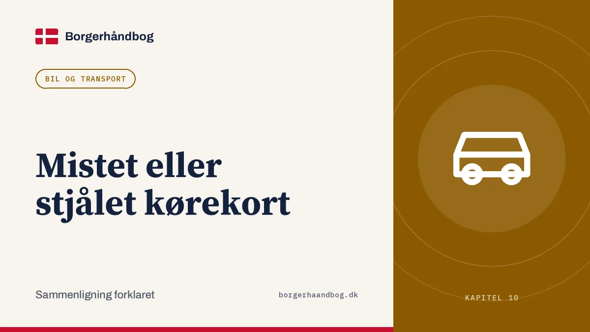 Mistet eller stjålet kørekort