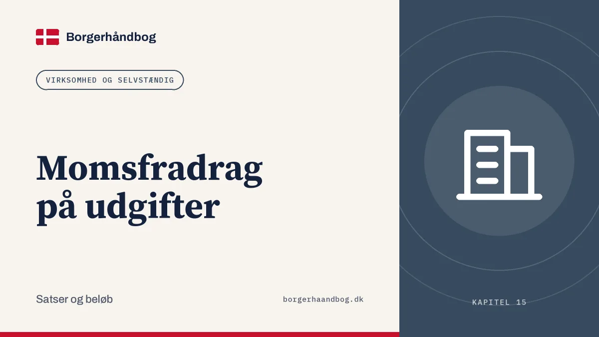 Momsfradrag på udgifter