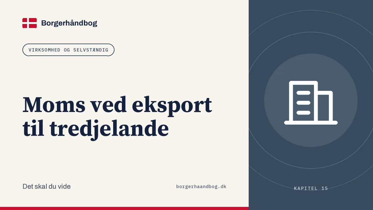Moms ved eksport til tredjelande