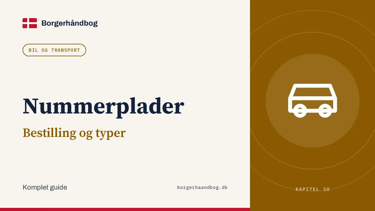 Nummerplader: Bestilling og typer