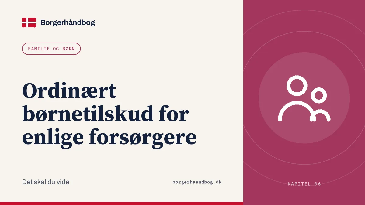 Ordinært børnetilskud for enlige forsørgere