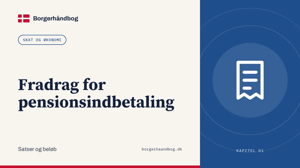 Fradrag for pensionsindbetaling