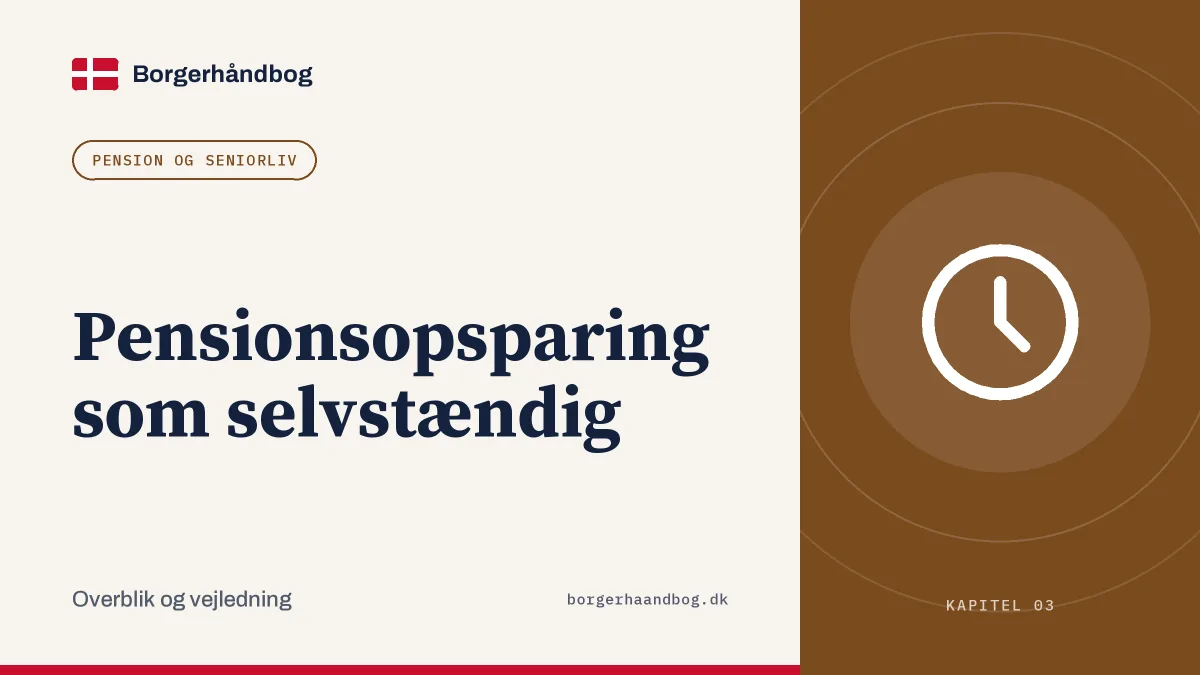 Pensionsopsparing som selvstændig