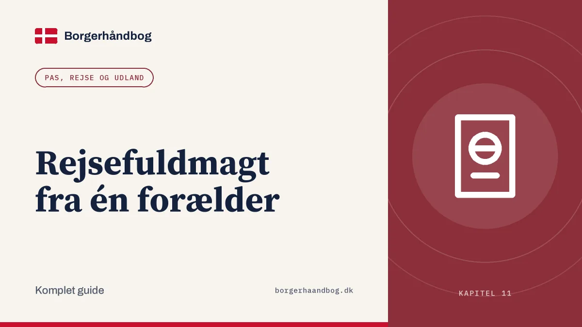 Rejsefuldmagt fra én forælder