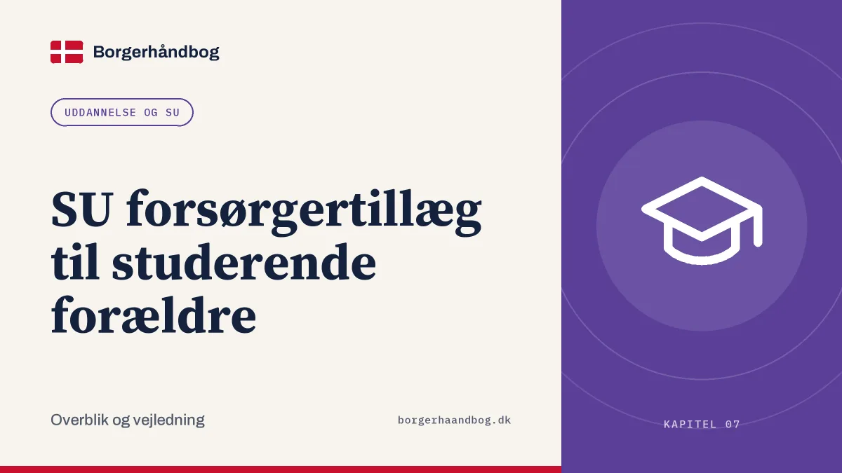 SU forsørgertillæg til studerende forældre