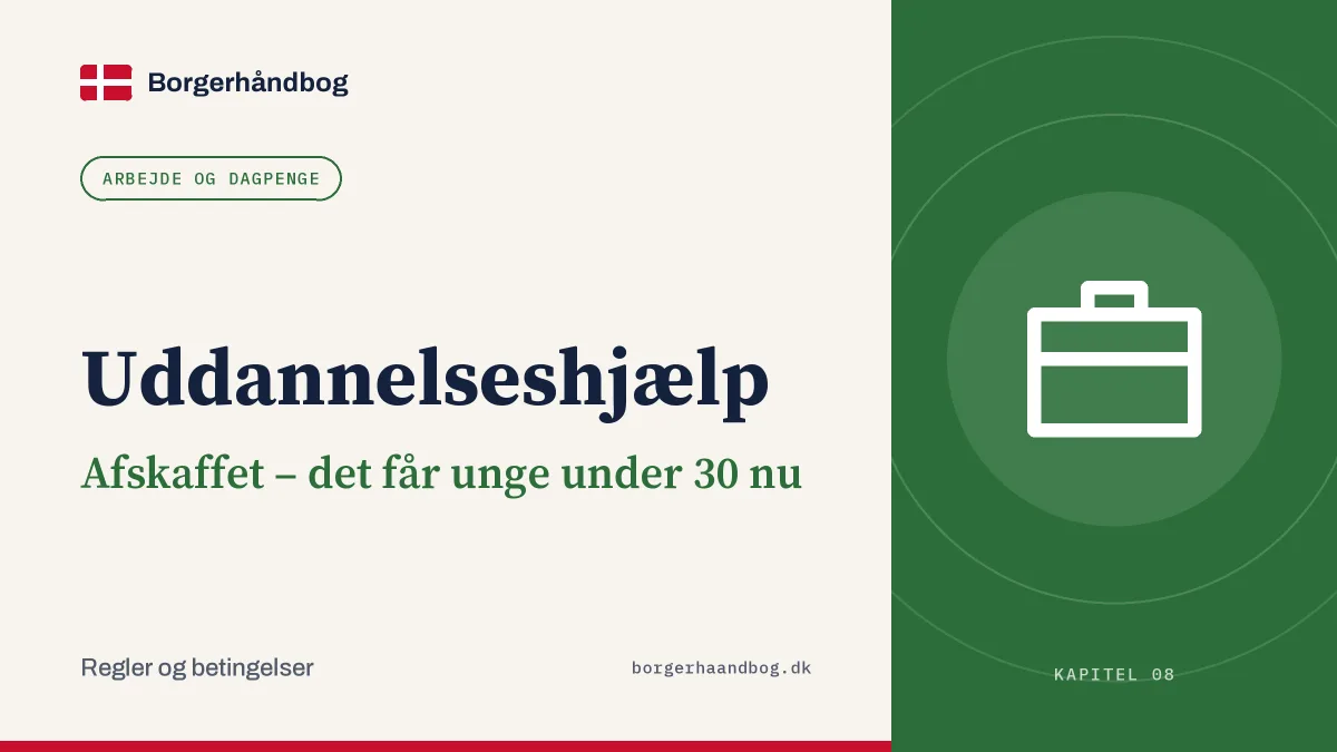 Uddannelseshjælp: Afskaffet – det får unge under 30 nu