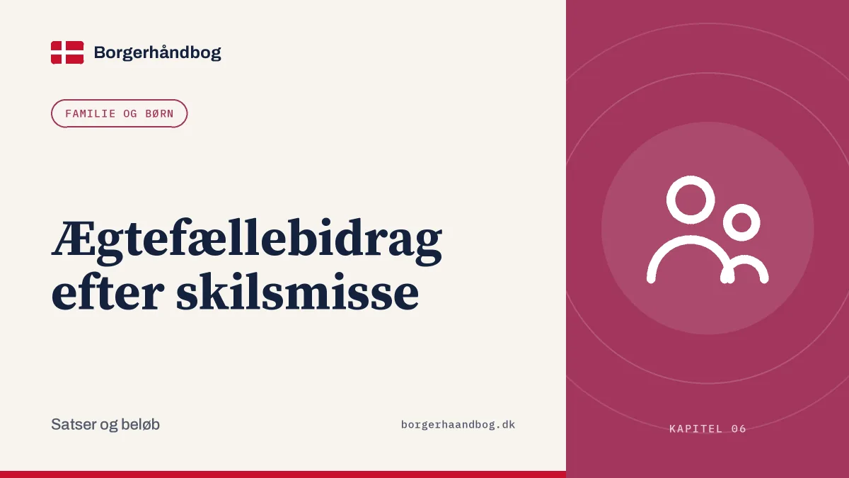 Ægtefællebidrag efter skilsmisse
