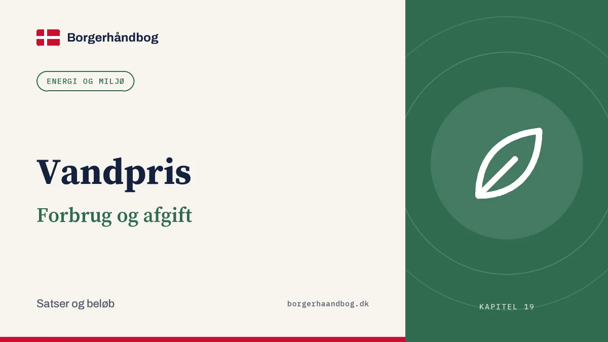 Vandpris: Forbrug og afgift