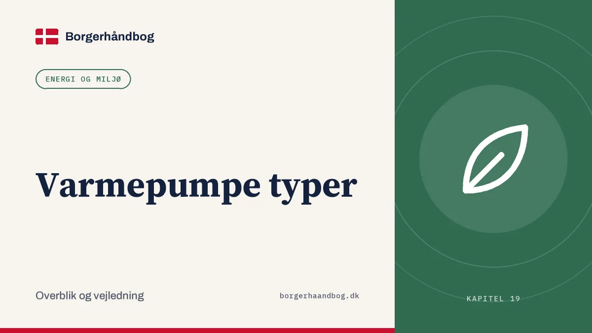 Varmepumpe typer