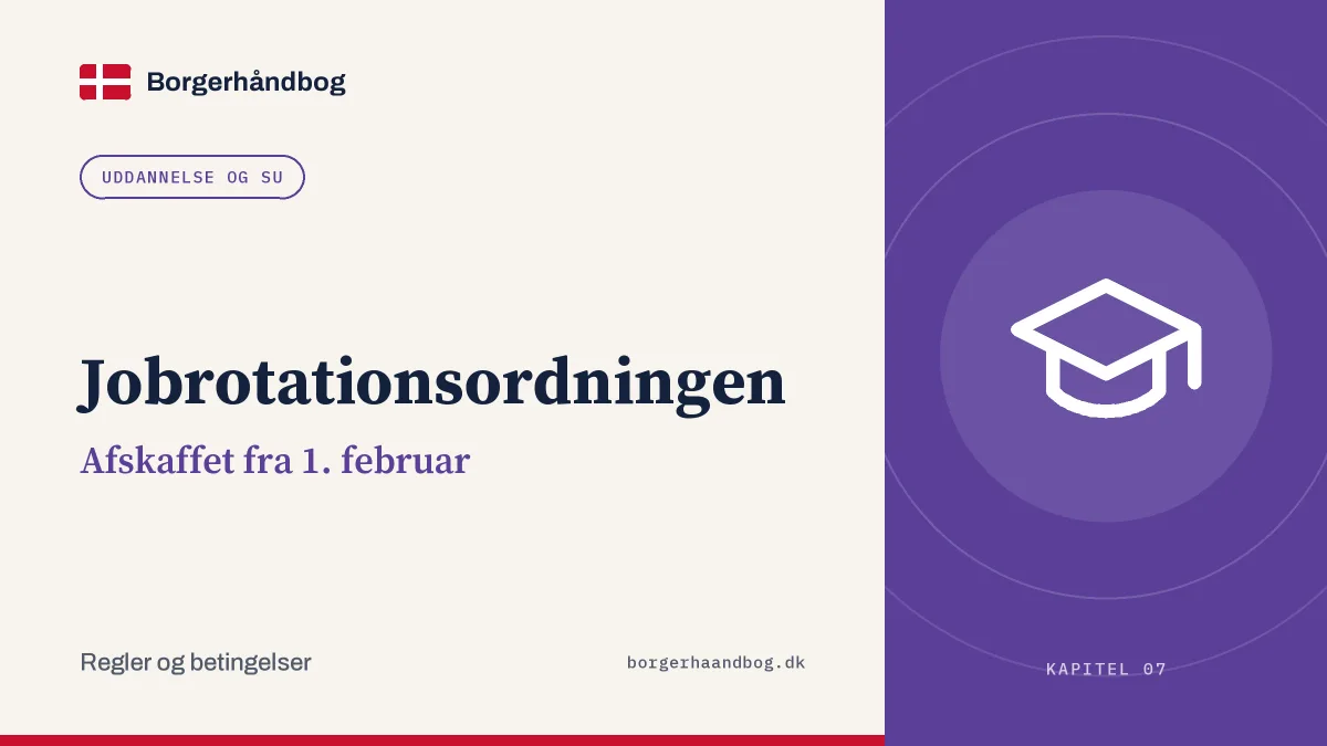 Jobrotationsordningen: Afskaffet fra 1. februar